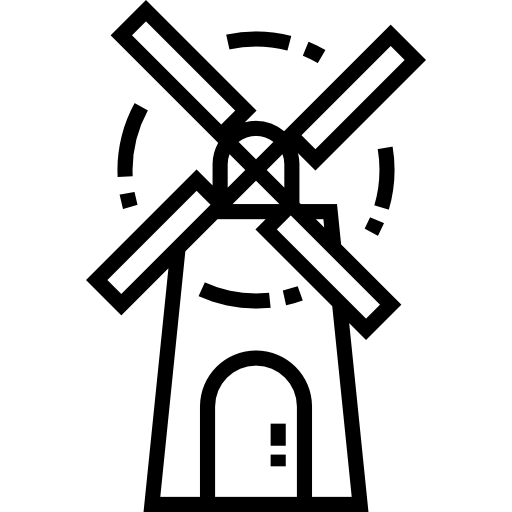 Ветряная мельница Detailed Straight Lineal иконка