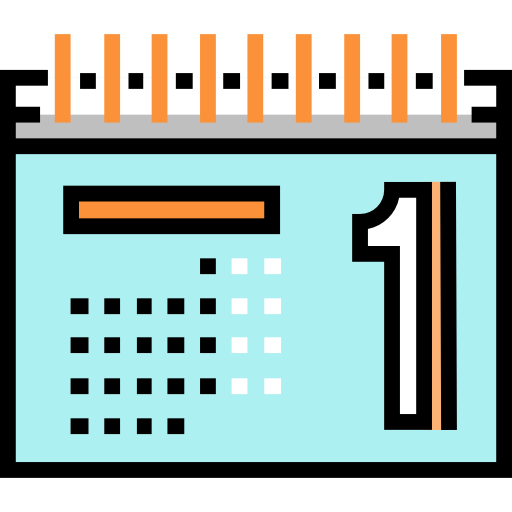 kalender Detailed Straight Lineal color icon