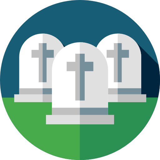 begraafplaats Flat Circular Flat icoon