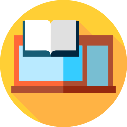 Книжный магазин Flat Circular Flat иконка