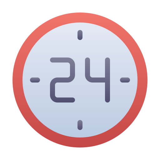 24 godziny Generic Flat Gradient ikona