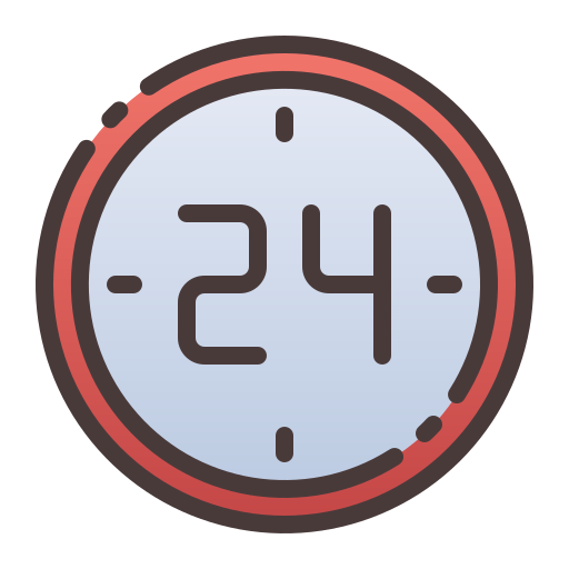 24 hours Generic Lineal Color Gradient icon