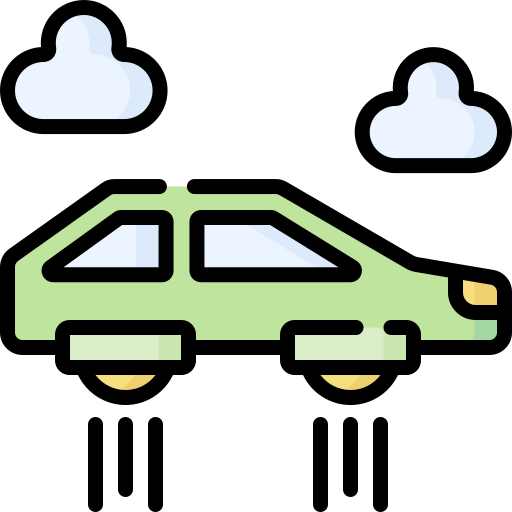 Flying car Special Lineal color icon