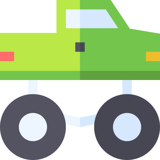 camión monstruo Basic Straight Flat icono
