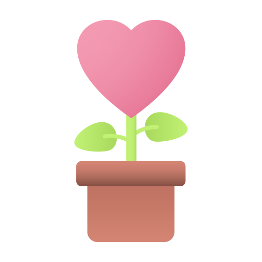 roślina miłości Generic Flat Gradient ikona