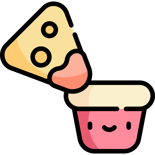 nachos Kawaii Lineal color icono