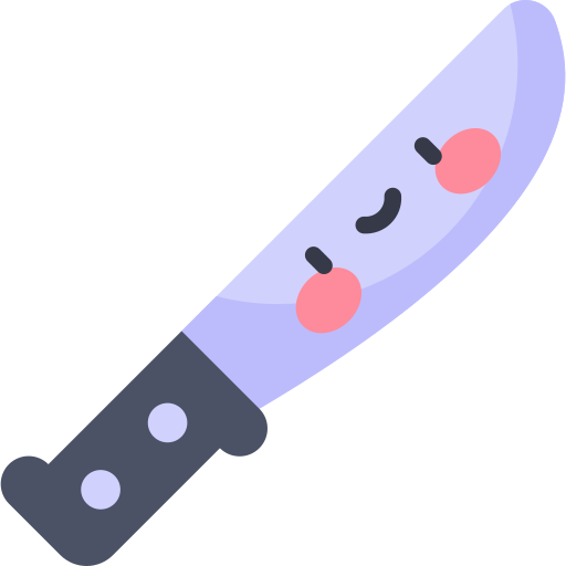 machete Kawaii Flat Ícone