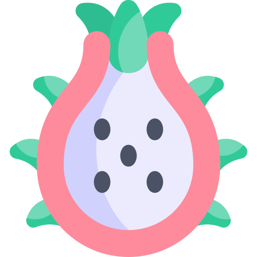 smoczy owoc Kawaii Flat ikona