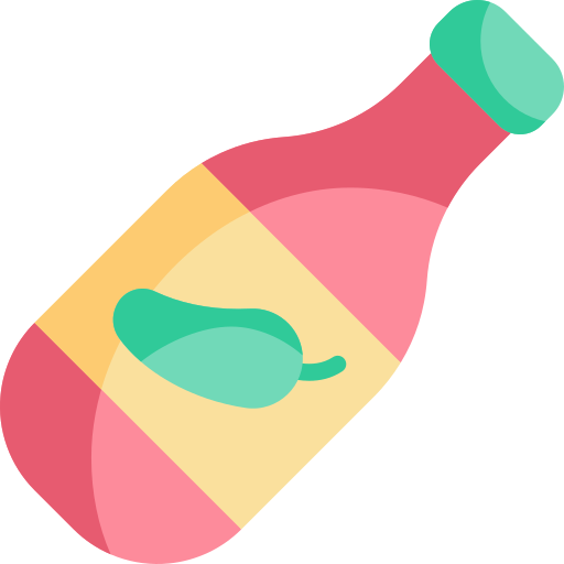 Hot sauce Kawaii Flat icon