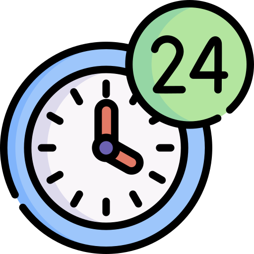 24 시간 지원 Special Lineal color icon