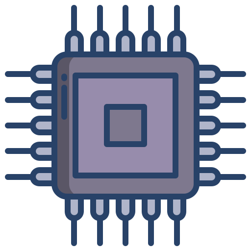 Microprocessor Icongeek26 Linear Colour icon