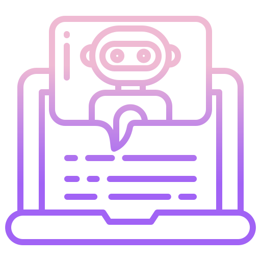 chatbot Icongeek26 Outline Gradient icon