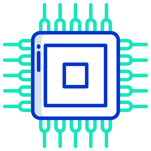 mikroprocesor Icongeek26 Outline Colour ikona