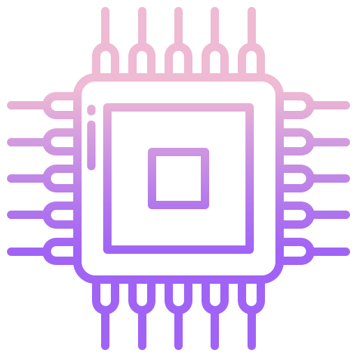 microprocessador Icongeek26 Outline Gradient Ícone