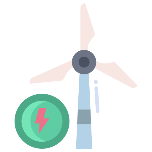 energia wiatrowa Icongeek26 Flat ikona