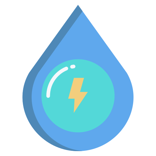 energía del agua Icongeek26 Flat icono
