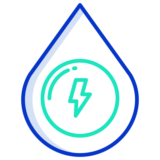 energía del agua Icongeek26 Outline Colour icono