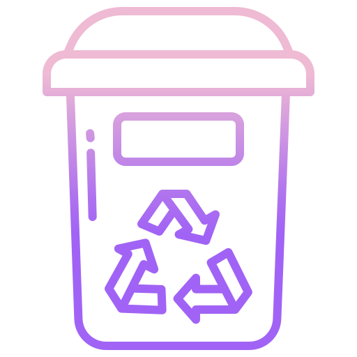 contenedor de basura Icongeek26 Outline Gradient icono