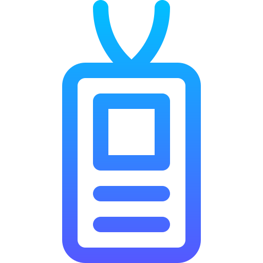 신분증 Basic Gradient Lineal color icon