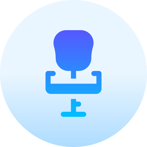 Office chair Basic Gradient Circular icon
