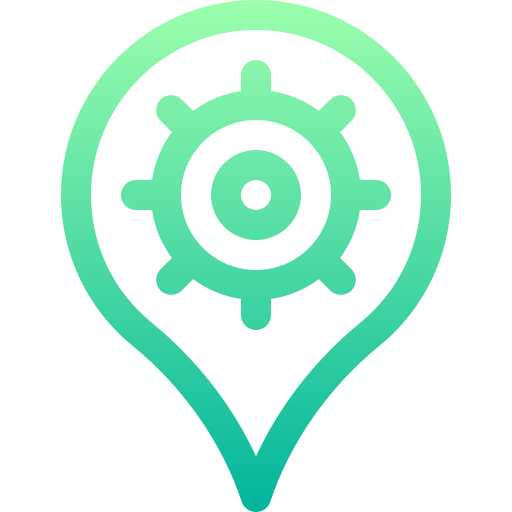 Location Basic Gradient Lineal color icon