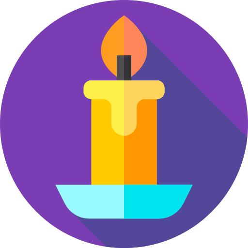 Candle Flat Circular Flat icon