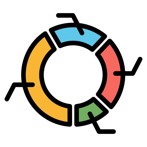 diagramme circulaire Kosonicon Lineal color Icône