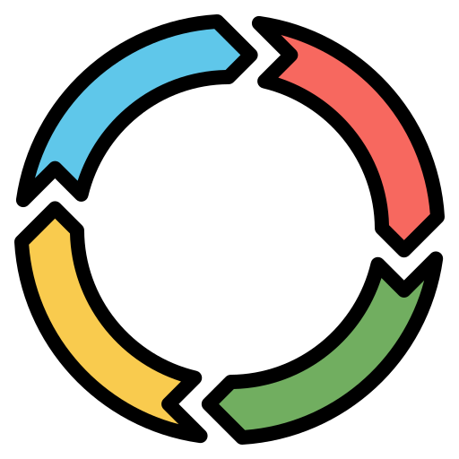 gráfico circular Kosonicon Lineal color icono