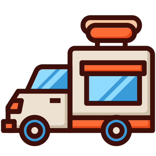 camión de comida Generic Outline Color icono