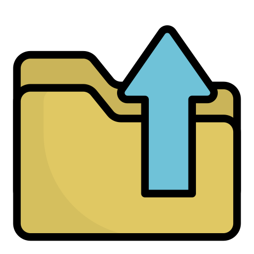 Up arrow upload Generic Outline Color icon