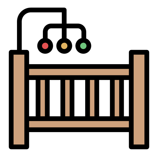 детская кроватка Generic Outline Color иконка