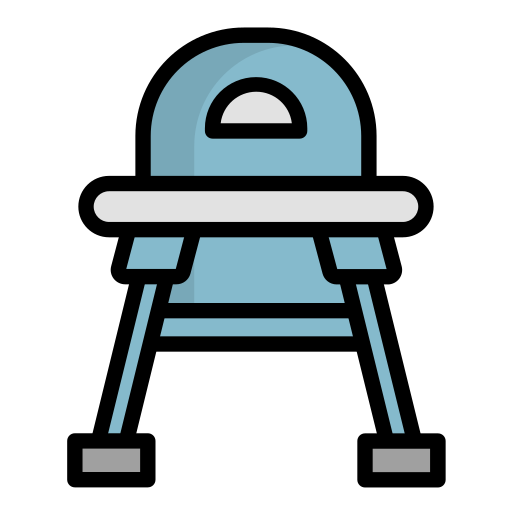 높은 의자 Generic Outline Color icon
