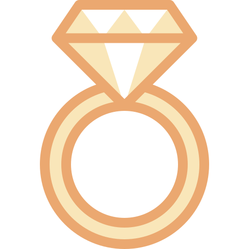anello di diamanti Detailed color Lineal color icona