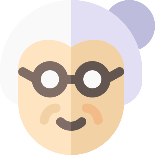 Old woman Basic Rounded Flat icon