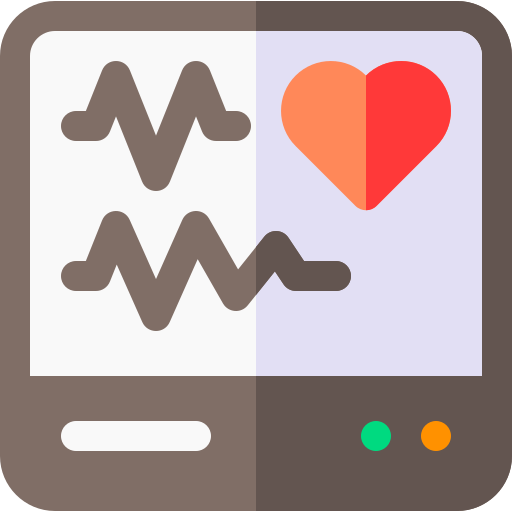Electrocardiogram Basic Rounded Flat icon