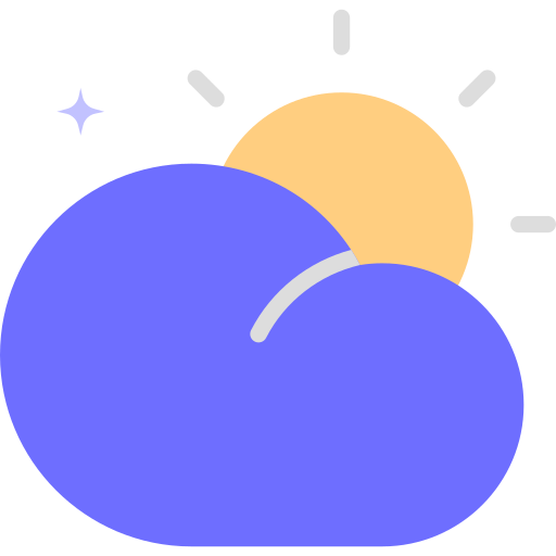 Облака и солнце SBTS2018 Flat иконка