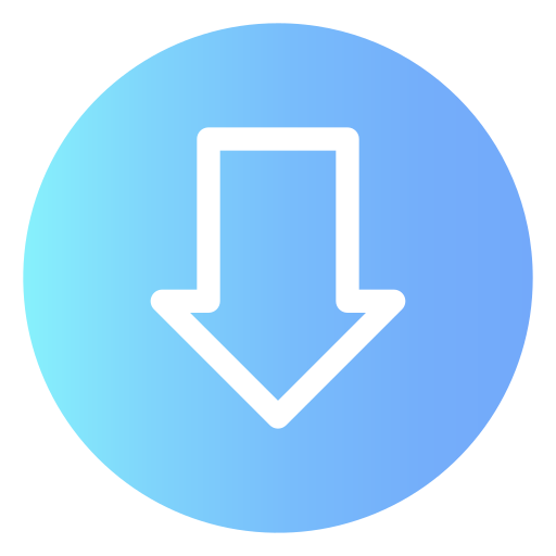 Down arrow Generic Flat Gradient icon