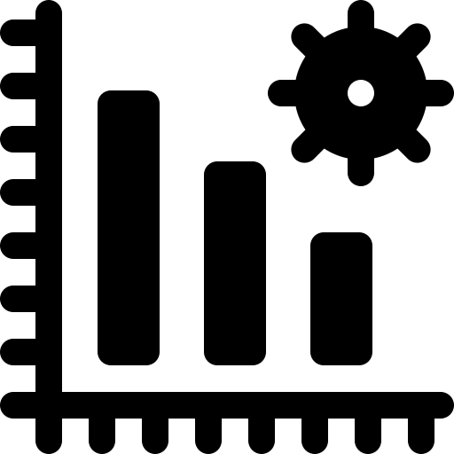 staafdiagram Basic Rounded Filled icoon