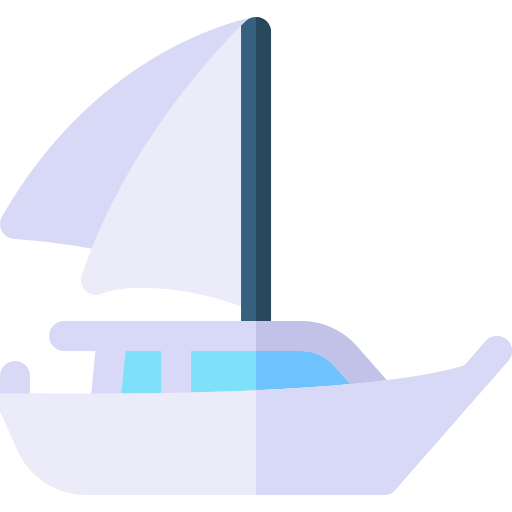 segelboot Basic Rounded Flat icon