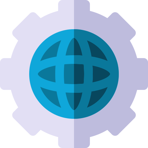 World grid Basic Rounded Flat icon