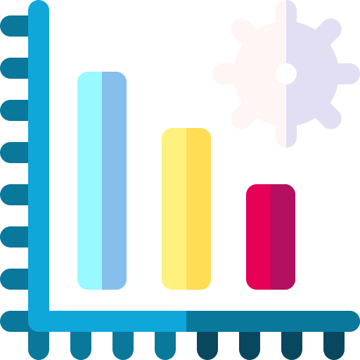 Bar chart Basic Rounded Flat icon