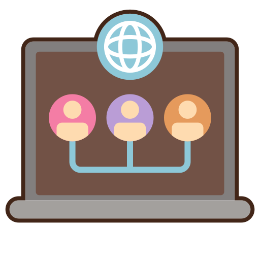 Online meeting Flaticons Lineal Color icon