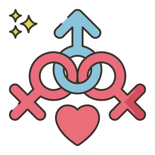poligamia Flaticons Lineal Color ikona