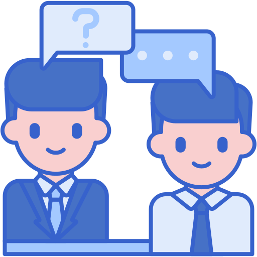 interviews Flaticons Lineal Color icon