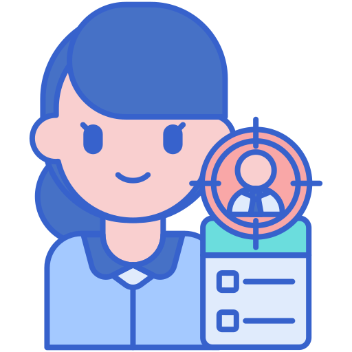 Recruiter Flaticons Lineal Color icon
