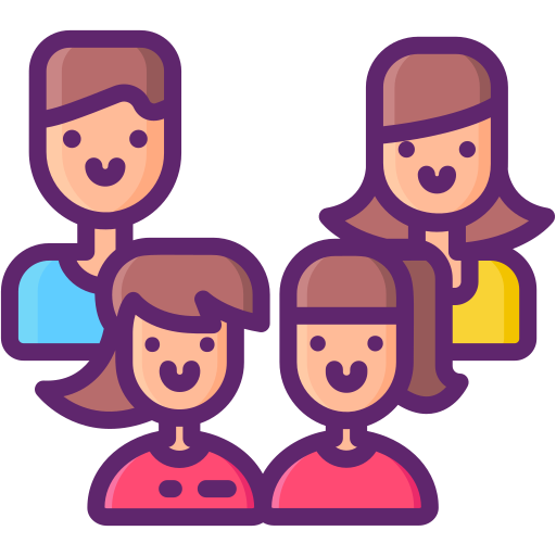 familie Flaticons Lineal Color icoon
