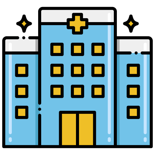 Больница Flaticons Lineal Color иконка