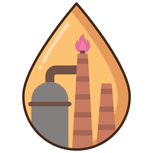 Oil refinery Flaticons Lineal Color icon