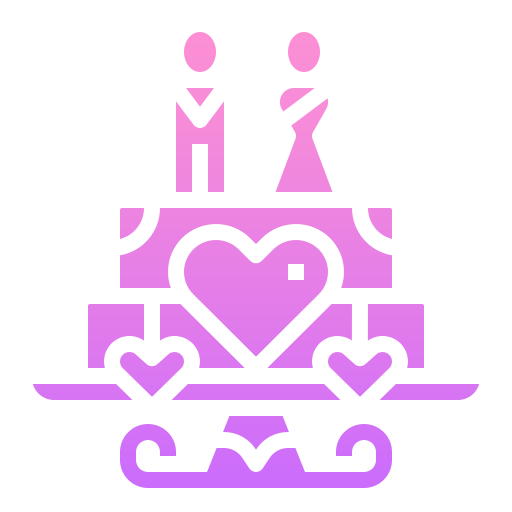 gâteau de mariage Generic Flat Gradient Icône