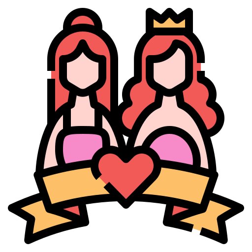 Wedding couple Linector Lineal Color icon